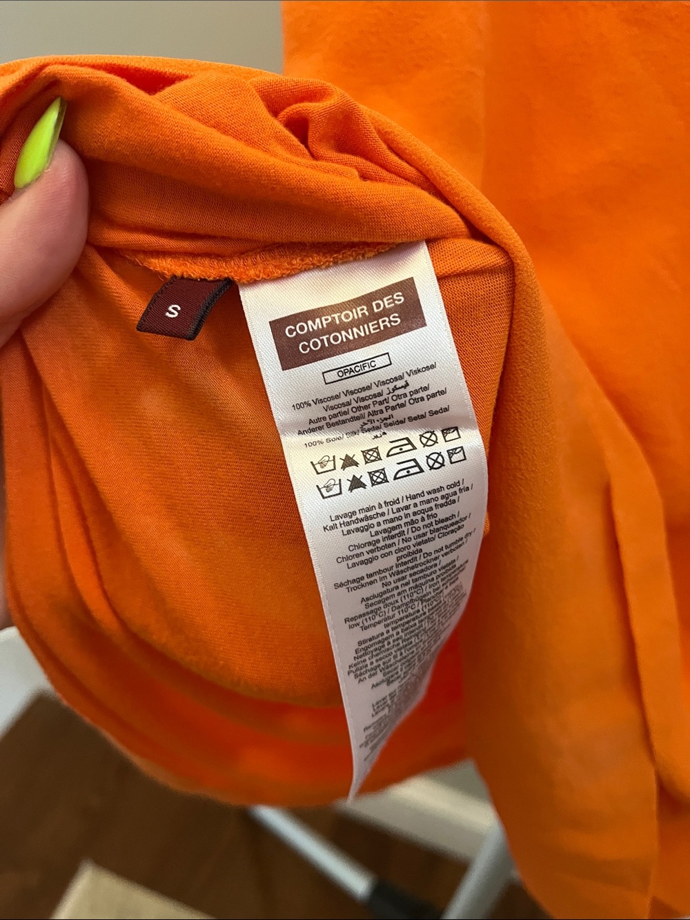 Comptoir Des Cotonniers Orange Layered Silk-Blend Camisole - Size Small - Picture 5 of 7